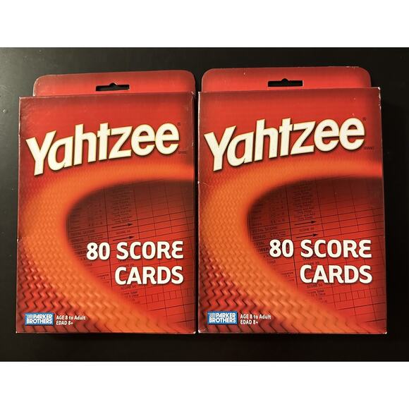 2 Yahtzee Score Pads 80 Score Cards USA made Sealed Parker Brothers vintage 1982 - Picture 1 of 4